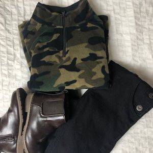 Army print fleece